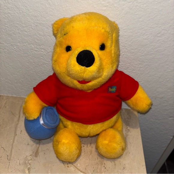 Disney Other - Vintage Disney's Winnie The Pooh 1994 Teddy Bear Plush With Honey Pot Mattel